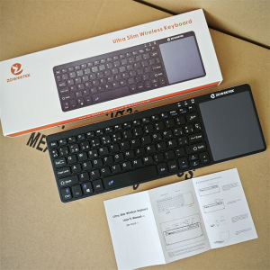 Ultra-Thin Aluminum Magnesium Alloy Bluetooth Keyboard for Desktop Computer Notebook Tablet Projector Touchpad Integrated
