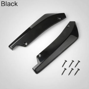 Car Front Rear Bumper Strip Lip Spoiler Diffuser Splitter Scratch Protector Carbon Fiber Winglets Side Skirt Extension