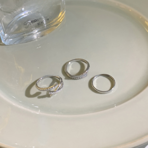 Elegant Open Ring Set for Women Unique Design Minimalist Cold Style Zirconia Finger Ring Simple Fashion Jewelry Accessory