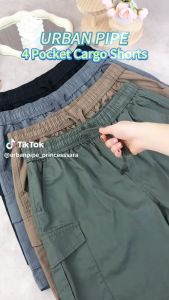URBAN PIPE 4 Pocket Cargo Shorts For Men Knee-Above Drawstring Short Mens Fashion [2260]