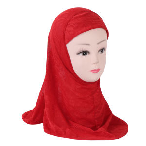 Amira Nhỏ Bé Gái Hồi Giáo Khăn Hijab Phù Hợp Với 2-5 Tuổi Trẻ Em Kéo Trên Đầu Quấn Màu Sắc Tươi Sáng Cổ Đan Junior Áo Polyester