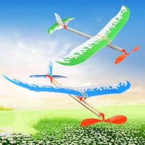 Rubber Band Airplanes Powered Glider Aircraft Kit Flying Games Play Kids Students Adults Outdoor Sports Activity Toy