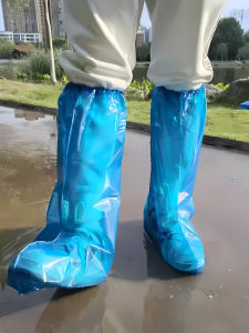 Waterproof Shoe Covers Long Tube Thickened Wear-resistant Portable Reusable for Rainy Days Viaback Brand Home Daily Use