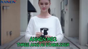 AXNEN | M02 AXNEN 3-Axis Anti-shake Handheld Gimbal Stabilizer AI Tracking for iPhone Android Mobile Phone Vlog Optional Extension Rod