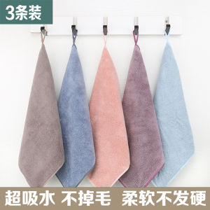 Super Absorbent Hand Towel Hanging Bathroom Wiper Square Towel Kitchen Cleaning Cloth Soft Small Towel 3 Pack