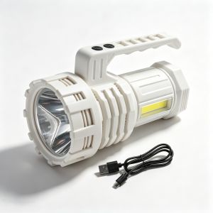 Super Bright Handheld Flashlight Long Shot 6000M Type‑C Rechargeable Portable Searchlight Outdoor Camping Emergency Torch Light