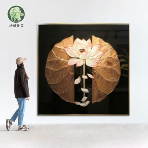 New Chinese Style Decorative Painting Harmony in One by FL.ART Enamel Artwork for Living Room Entrance Corridor
