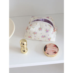 Tiamostudio Original Niche Floral Girl Coin Purse Cute Stereo Portable Cosmetic Bag Cosmetics Bag