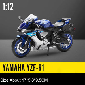 1:12 YAMAHA YZF-R1 Alloy R1M Motorcycle Diecast Car Toys Front Wheel Steering Rear Wheel Suspension Vehices Boys Birthday Gifts