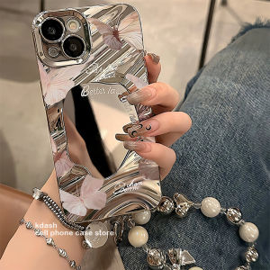 Creative Butterfly Strap Mirror Surface Phone Case for Huawei Xiaomi Vivo Honor Oppo Apple 15Promax Mate60 Womens iPhone16Pro New Model 14 Personalized P70