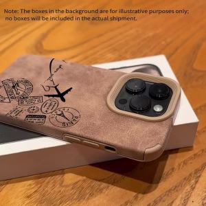 Fashion Creative Airplane Stamp Pattern Non-slip Phone Case For iPhone 17 16 15 14 13 12 11 Pro Max 16 15 14 Pro 17Air XR Cover