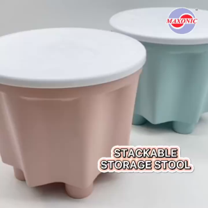MAXONIC STACKABLE STORAGE STOOL | MULTIFUNCTIONAL STOOL | TOY STORAGE STOOL | KID CHAIR | DECORATIVE ADULT STOOL