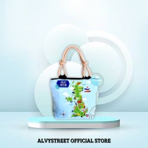 ALVYSTREET - Totebag Motif England Map | Printing High Quality | Grosir | Terbaru