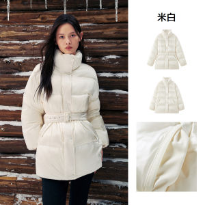 PEACEBIRD | Shiny Thermal Waist Cinching Down Jacket