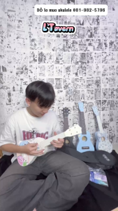 Đàn Ukulele 23 Inch Ltavern Cute màu pastel hình trang trí xinh – Ins Style – Ukulele 4 Dây Cho Người Mới Học