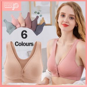 BH jumbo bra menyusui kancing depan Tanpa Kawat katun murni murah Nursing Bra Push up depan gesper wanita 1018bra