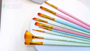 BAVAN Nylon Paint Brush Professional Watercolor Acrylic Wooden Handle Painting Pigment tools