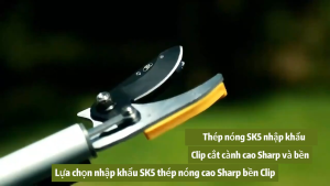 【FREESHIP】 kéo cắt cây tỉa cành 3M quả trên cao cán dài 3m - 4m kết hợp lưỡi cưa cành tiện dụng