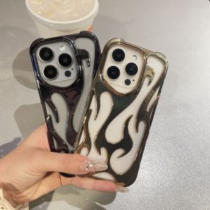 💗เทรนด์อินเทอร์เน็ตที่มีชื่อเสียง + มีในสต็อก + ตัว3D รูปปลาค็อดเคสโทรศัพท์มีลายเปลวไฟฝ้าแบบไม่สม่ำเสมอสำหรับ iPhone 11 12 13 14 15 Pro Max 15pro เคสฝาครอบสำหรับป้องกัน