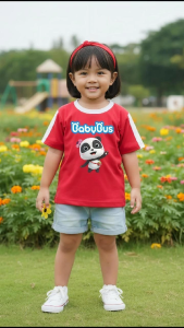 Kaos Anak List Kartun Lucu Panda Bus Miu Miu Cetak Nama 3 4 5 6 7 8 9 10 Tahun