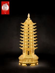 BAINAYUAN | Pure Copper Wenchang Tower Decorative Item
