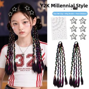 DUBAO | Wig Braids Star Decorative Sweet Cool Style Childrens Hair Accessories