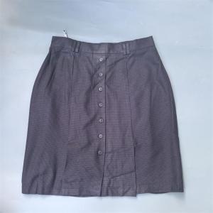 กระโปรงทรงเอผ้าไหมผสมสูงถึงเข่าสไตล์ย้อนยุคสำหรับผู้หญิง ฤดูหนาวปี 2024 กระโปรงทรงเอทรงเอมีซิ่งภายใน