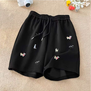 Quần Short Thể Thao Nam Mùa Hè Mỏng Thêu Lưng Thun Cỡ Lớn 300 Pound Quần Dài Năm Điểm Thoải Mái Thoáng Khí