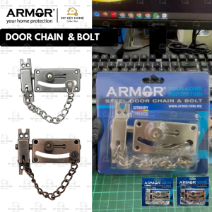 Armor Door Chain Lock with Bolt Satin Nickel Antique Copper Model ADG-216 ADG-219
