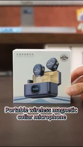 【Pro Max Mic 】Mikrofon Nirkabel Lavalier Dual Nirkabel Mic Bluetooth Mic Portable Mic Clip Pada 2 Mic LED Digital Dengan Case Pengisian Ulang Untuk Merekam Live Vlog Plug & Play Reduction Video Pendek Youtuber Tiktok