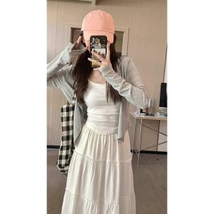 PEIXI | Black Thin Autumn Knit Cardigan Blouse Small Size Friendly Sun Protection