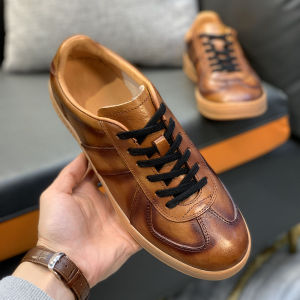 Mens Retro Style Color Rubbing Leather Shoes Breathable Casual Board Shoes Deoxynucleotide Shoes Summer New Arrival