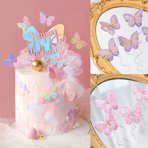 Ngày của mẹ bướm trang trí bánh tiệc đồ trang trí gắn trên bánh trang trí tiệc cưới chúc mừng ngày của mẹ sequin bướm