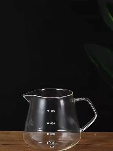 Bộ Lọc Cà Phê 300ml/600ml Kèm Giá Gỗ Phụ Kiện Máy Pha Cà Phê Thủ Công Cốc Pha Cà Phê Bằng Kính