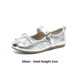 Josiny | Silver Stylish Ballet Flats For Summer Female