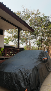 ผ้าคลุมรถสีดำกันน้ำกันแดด PVC พรีเมียม ฟรีไซส์ สำหรับเก๋ง/กระบะ/SUV พร้อมส่ง