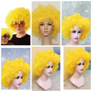 Wig kribo coklat wanita pria - Wig kribo besar coklat import harga grosir