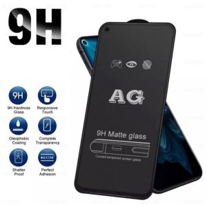 Anti Gores Kaca Black Matte Full Layar & Tempered Glass untuk OPPO A52/A92
