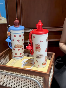 700 ML Thermos Bottle Cup ，6-hour Insulation 316 Stainless Steel Inner Liner MaterialHigh appearance water cup cute girl straw cup tea brewing cup with filter insulated cup