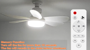 Ceiling Fan Light 3-Speeds & Colors Adjustment E27 Led Bulb Light with Remote Control for Bedroom