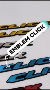 EMBLEM CLICK 3D TIMBUL SEPASANG 2PCS STICKER LOGO CLICK VARIO