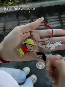 Crayon Shin Chan Acrylic Keychain Anime Figures Firefly Keyrings Backpack Gift for Boy Girl Children Couple Birthday Halloween