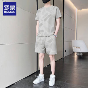 ROMON | Bộ Áo Thun và Quần Short Mùa Hè Nam Icy Silk