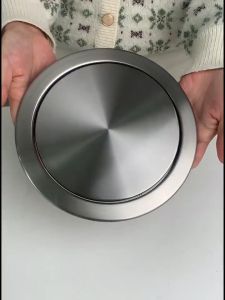 Embedded Countertop Lid Stainless Steel Trash Can Lid Square Round Lid for Bathroom Kitchen