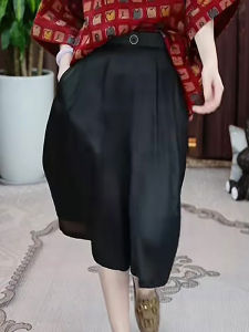 UYFY | Áo sơ mi nữ mùa hè mới cỡ lớn in họa tiết tay ngắn cổ đứng rộng rãi thon gọn cao cấp thời trang thường ngày