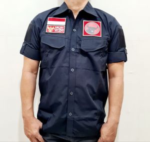 Kemeja Tactical Logo PDIP S - 5XL Free Bonus 3 Emblem Patch Prepet Perekat Velkro PDL Army