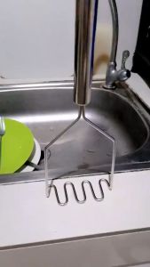 Stainless Steel Potato Masher- Shape Wave Masher for Mashed Potato