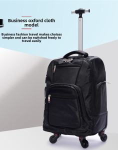 Swiss Army Knife Multi-Function Travel Backpack Luggage Two-In-One Lightweight Rolling Wheels Mens Student Bookbag