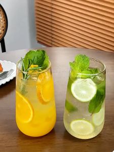 【พร้อมส่งจากไทย】แก้วเครื่องดื่ม สุดน่ารัก ทรงดอกบัวตูมสูง สไตล์เกาหลีน่ารัก ทรงกลม ทนความร้อน แก้วคาร์เฟ่มุ่งมิ้งน่ารัก