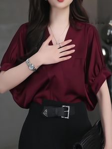 Elegant Short Sleeve Shirt Womens Fashionable Summer Spring High Quality Beautiful Clothing Korean Style Commute Shirt